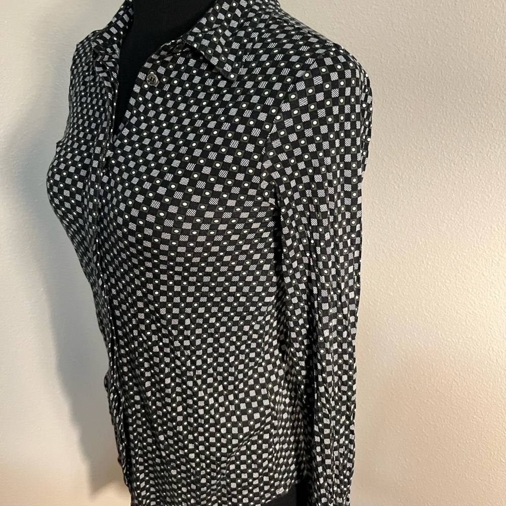 Long Sleeved Stretchy Button Down Shirt